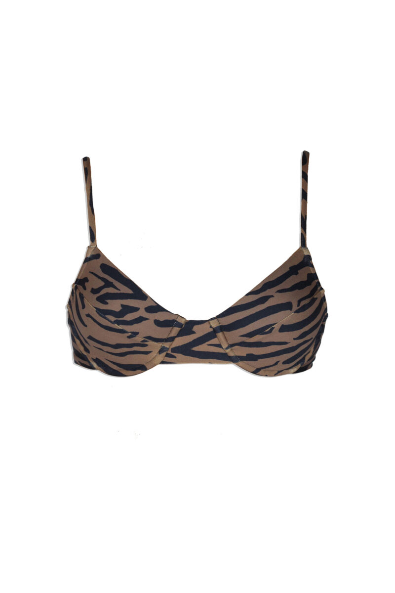 Top Meia Taça Animal Print