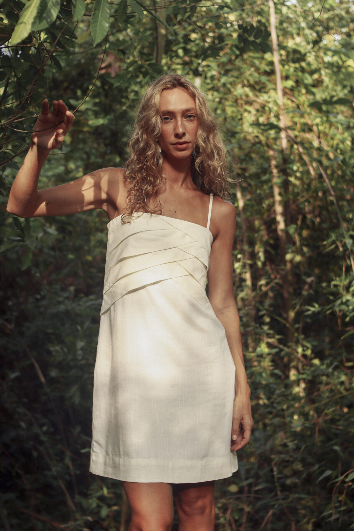 Vestido Dobraduras Offwhite