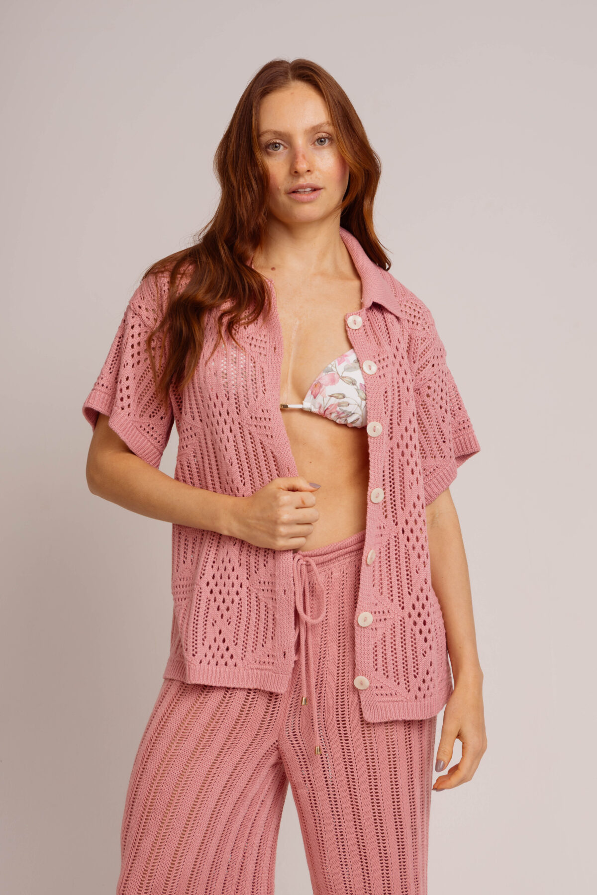 Camisa de Tricot Orla Rosa